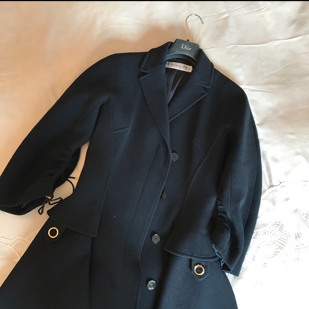 Christian Dior black coat maxi length size 34 dress-like 2016 - Picture 2 of 12